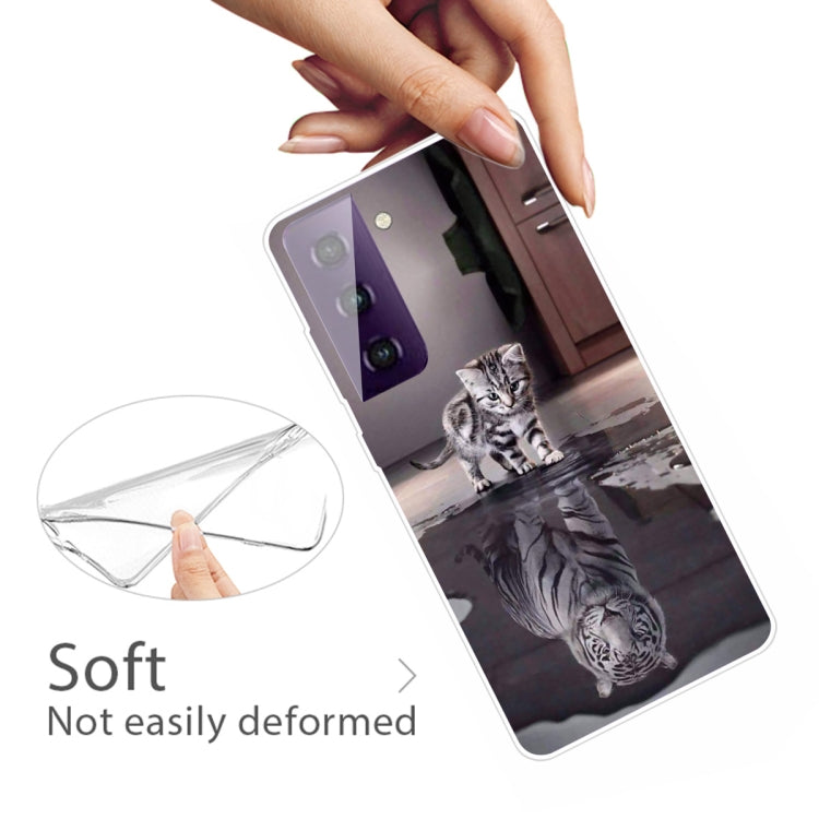 For Samsung Galaxy S21 5G Colored Drawing Pattern Highly Transparent TPU Protective Case