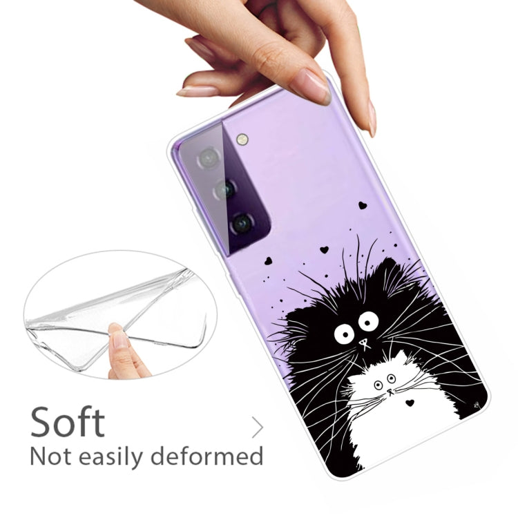 For Samsung Galaxy S21 5G Colored Drawing Pattern Highly Transparent TPU Protective Case