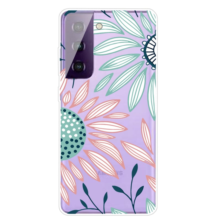 For Samsung Galaxy S21 5G Colored Drawing Pattern Highly Transparent TPU Protective Case