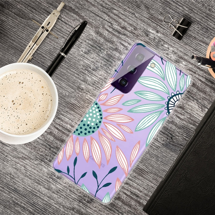 For Samsung Galaxy S21 5G Colored Drawing Pattern Highly Transparent TPU Protective Case