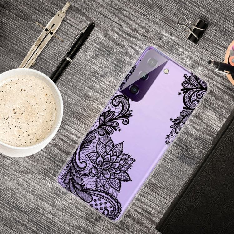 For Samsung Galaxy S21 5G Colored Drawing Pattern Highly Transparent TPU Protective Case