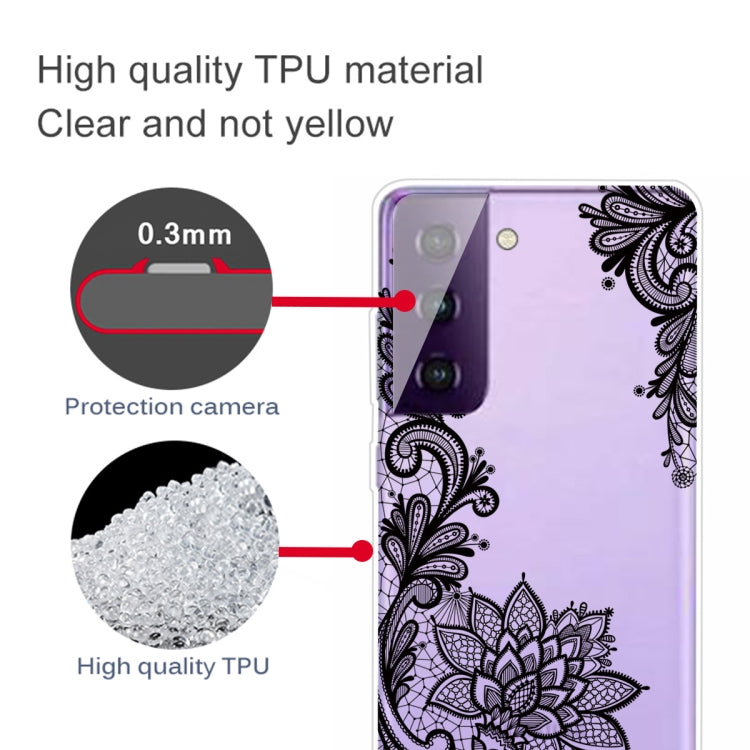 For Samsung Galaxy S21 5G Colored Drawing Pattern Highly Transparent TPU Protective Case