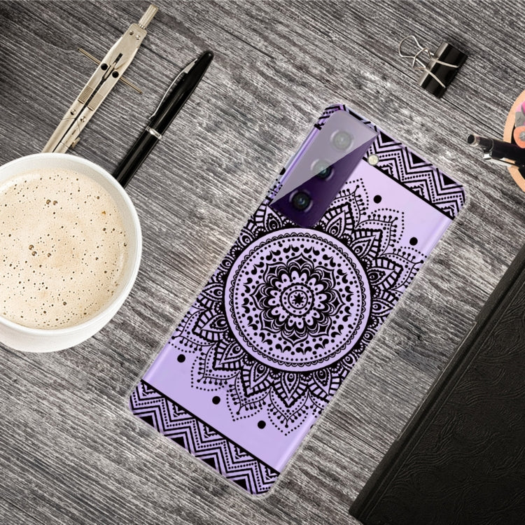 For Samsung Galaxy S21 5G Colored Drawing Pattern Highly Transparent TPU Protective Case