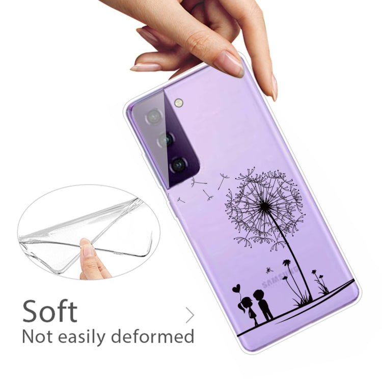 For Samsung Galaxy S21 5G Colored Drawing Pattern Highly Transparent TPU Protective Case