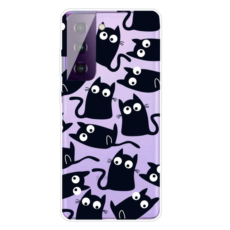For Samsung Galaxy S21 5G Colored Drawing Pattern Highly Transparent TPU Protective Case
