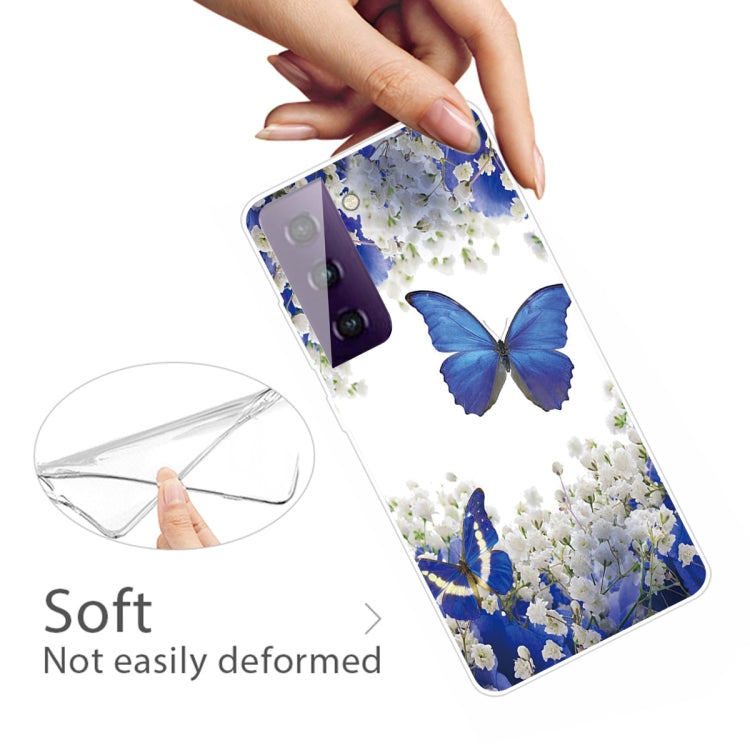 For Samsung Galaxy S21 5G Colored Drawing Pattern Highly Transparent TPU Protective Case