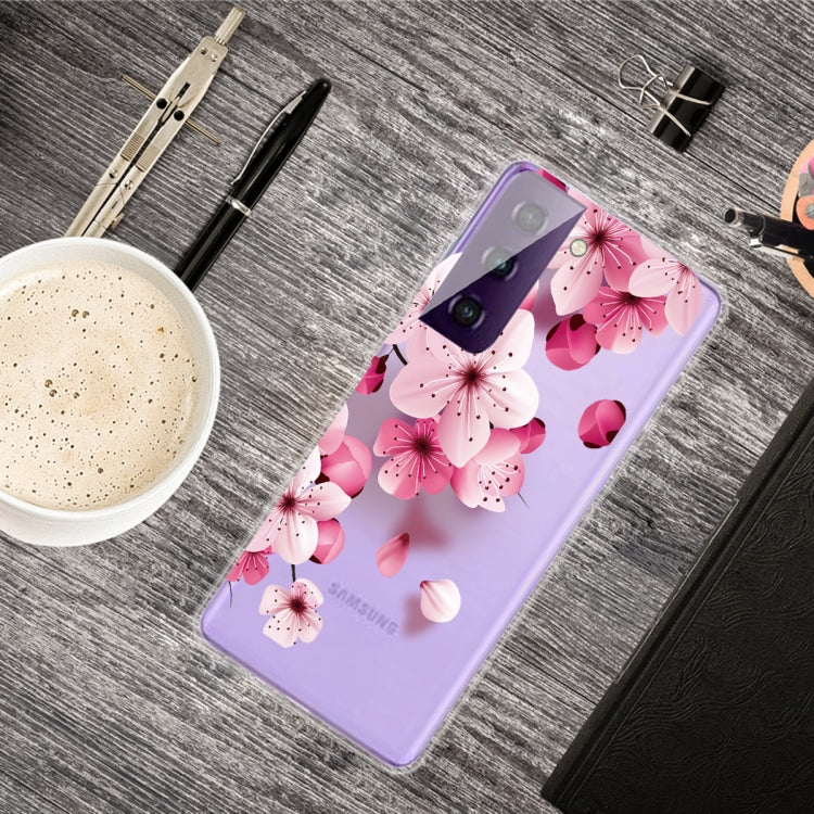 For Samsung Galaxy S21 5G Colored Drawing Pattern Highly Transparent TPU Protective Case
