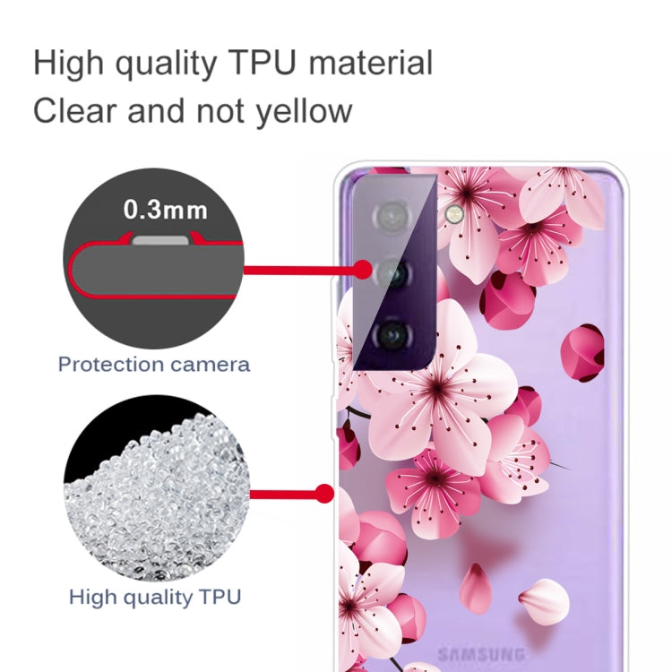 For Samsung Galaxy S21 5G Colored Drawing Pattern Highly Transparent TPU Protective Case