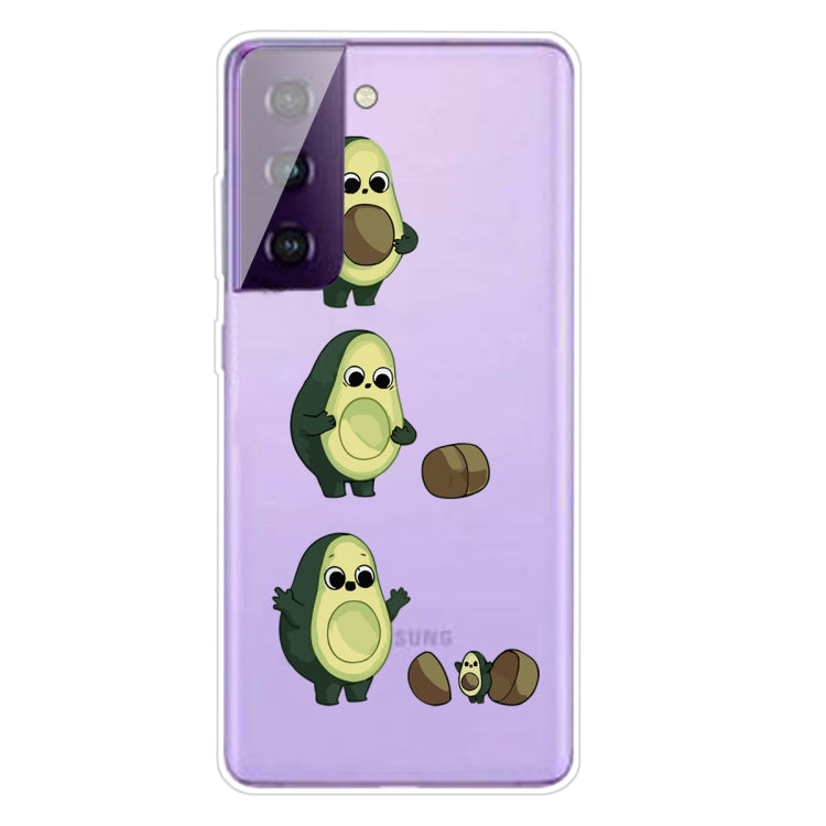 For Samsung Galaxy S21+ 5G Colored Drawing Pattern Highly Transparent TPU Protective Case