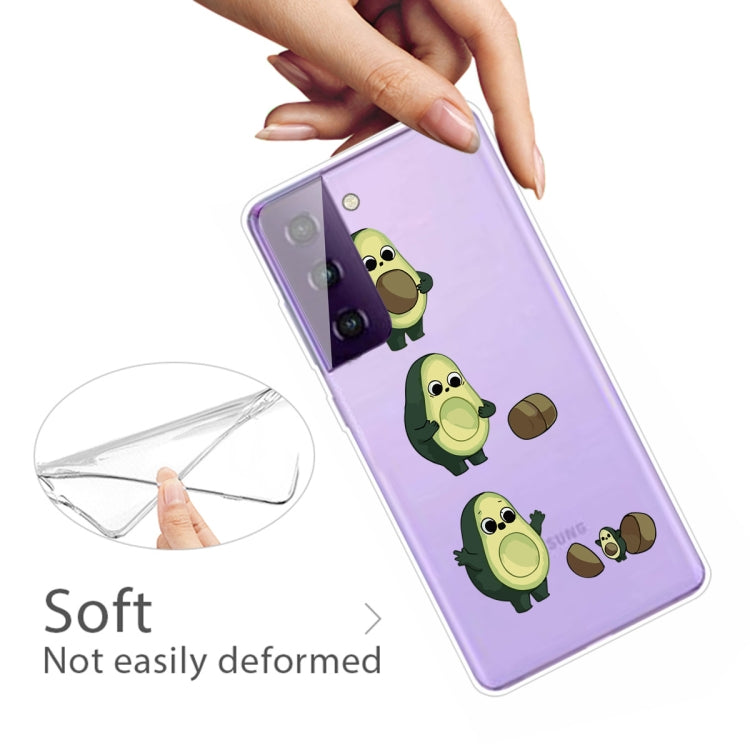For Samsung Galaxy S21+ 5G Colored Drawing Pattern Highly Transparent TPU Protective Case