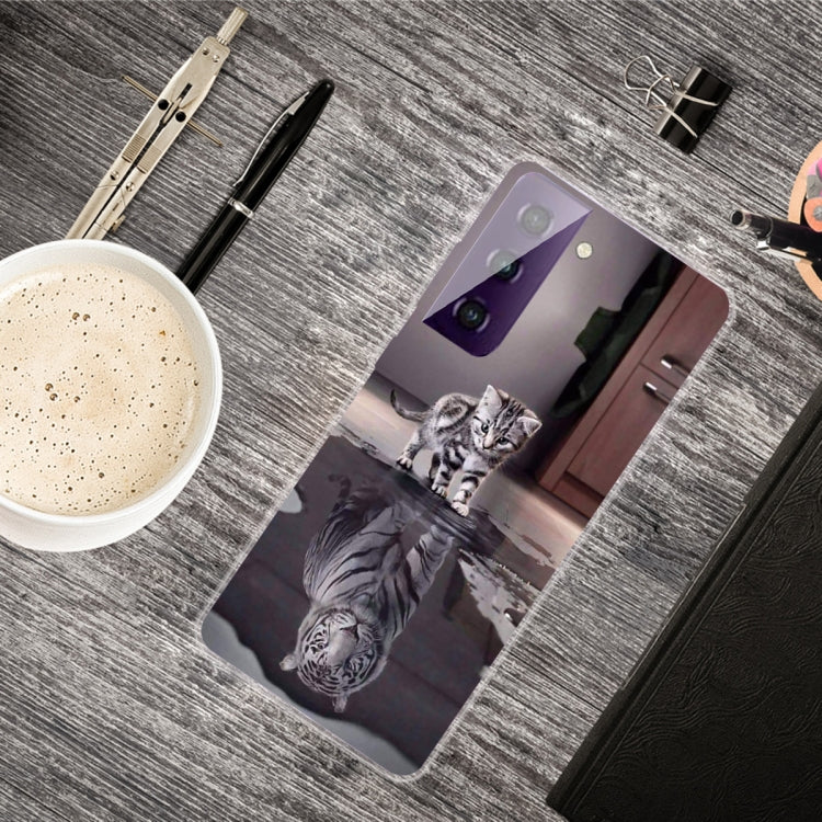 For Samsung Galaxy S21+ 5G Colored Drawing Pattern Highly Transparent TPU Protective Case