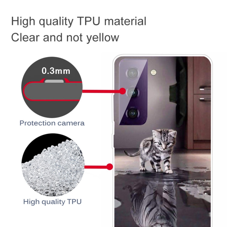 For Samsung Galaxy S21+ 5G Colored Drawing Pattern Highly Transparent TPU Protective Case