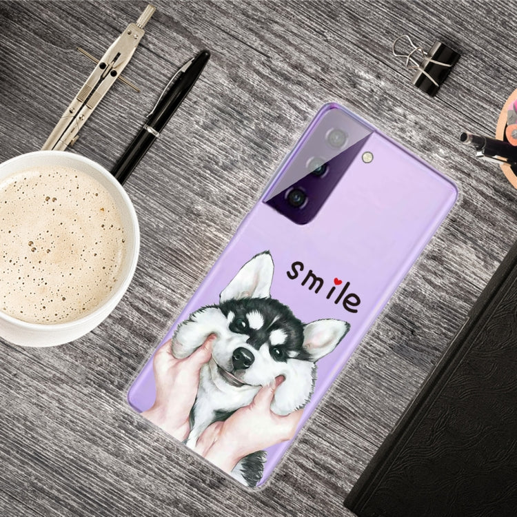 For Samsung Galaxy S21+ 5G Colored Drawing Pattern Highly Transparent TPU Protective Case