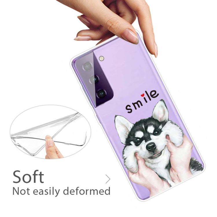 For Samsung Galaxy S21+ 5G Colored Drawing Pattern Highly Transparent TPU Protective Case