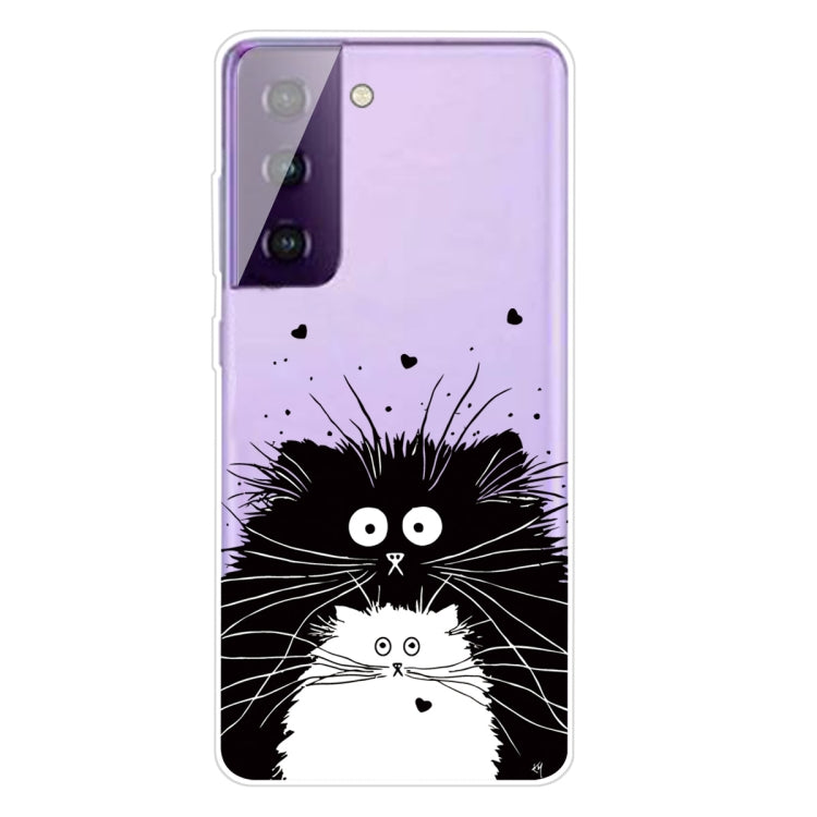 For Samsung Galaxy S21+ 5G Colored Drawing Pattern Highly Transparent TPU Protective Case