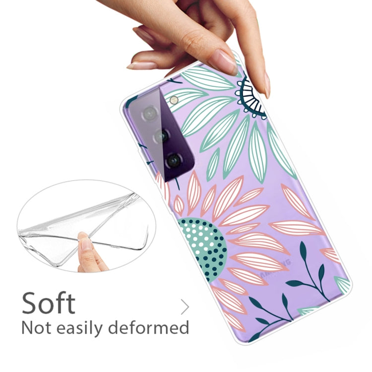 For Samsung Galaxy S21+ 5G Colored Drawing Pattern Highly Transparent TPU Protective Case