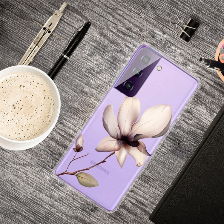 For Samsung Galaxy S21+ 5G Colored Drawing Pattern Highly Transparent TPU Protective Case