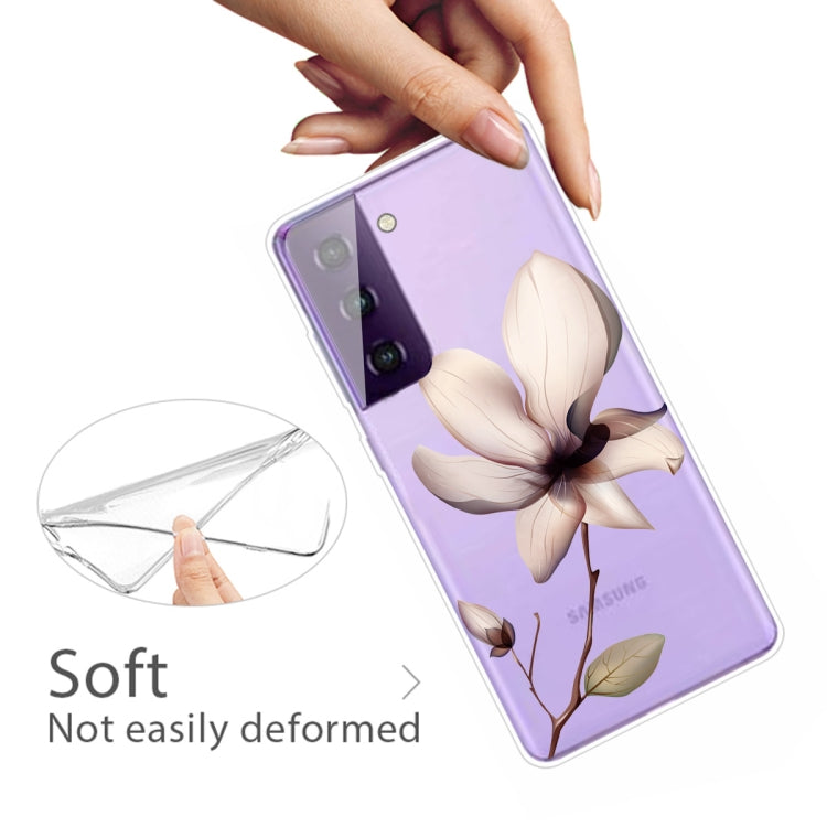 For Samsung Galaxy S21+ 5G Colored Drawing Pattern Highly Transparent TPU Protective Case