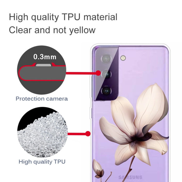 For Samsung Galaxy S21+ 5G Colored Drawing Pattern Highly Transparent TPU Protective Case