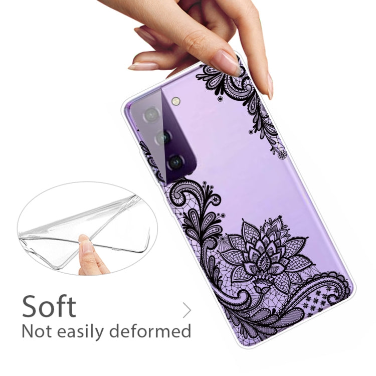 For Samsung Galaxy S21+ 5G Colored Drawing Pattern Highly Transparent TPU Protective Case