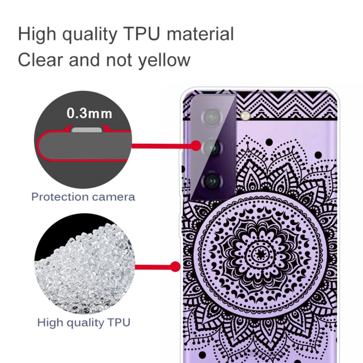 For Samsung Galaxy S21+ 5G Colored Drawing Pattern Highly Transparent TPU Protective Case