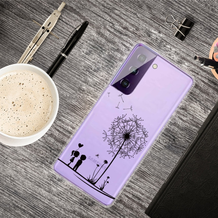 For Samsung Galaxy S21+ 5G Colored Drawing Pattern Highly Transparent TPU Protective Case