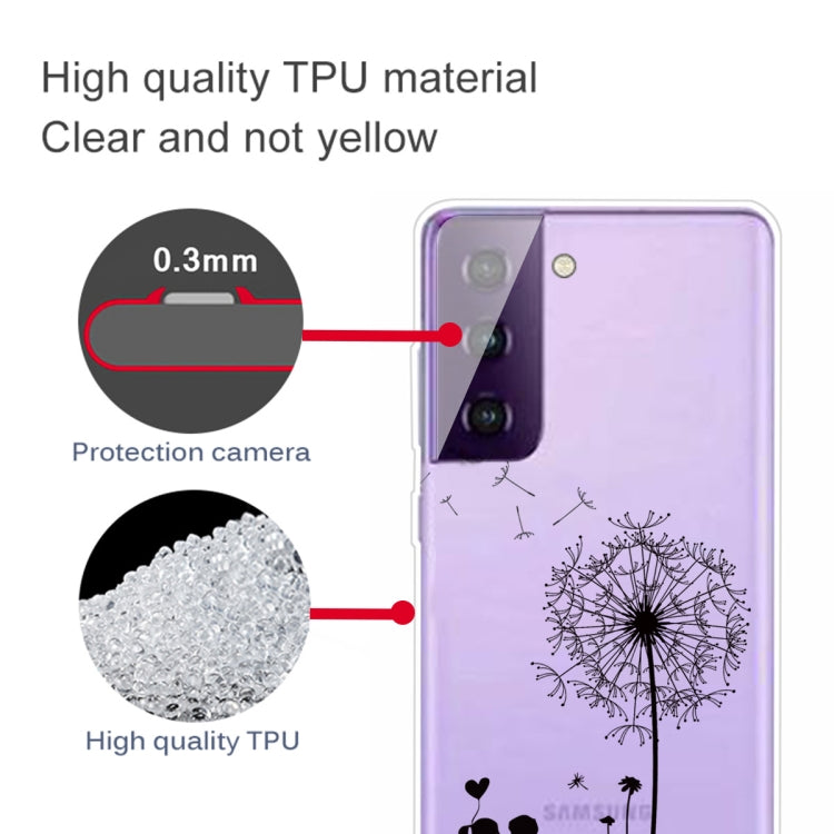 For Samsung Galaxy S21+ 5G Colored Drawing Pattern Highly Transparent TPU Protective Case