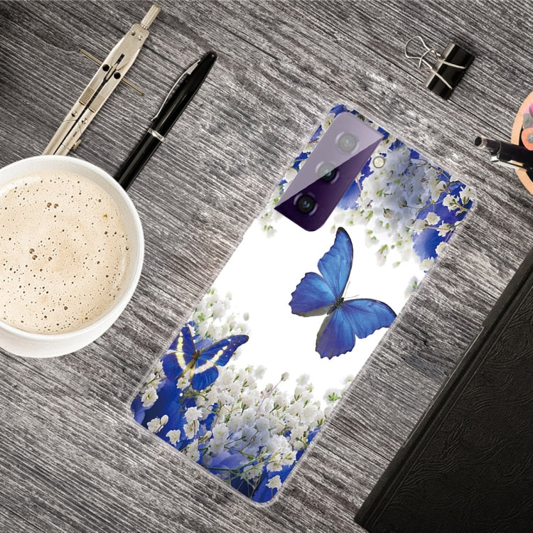 For Samsung Galaxy S21+ 5G Colored Drawing Pattern Highly Transparent TPU Protective Case