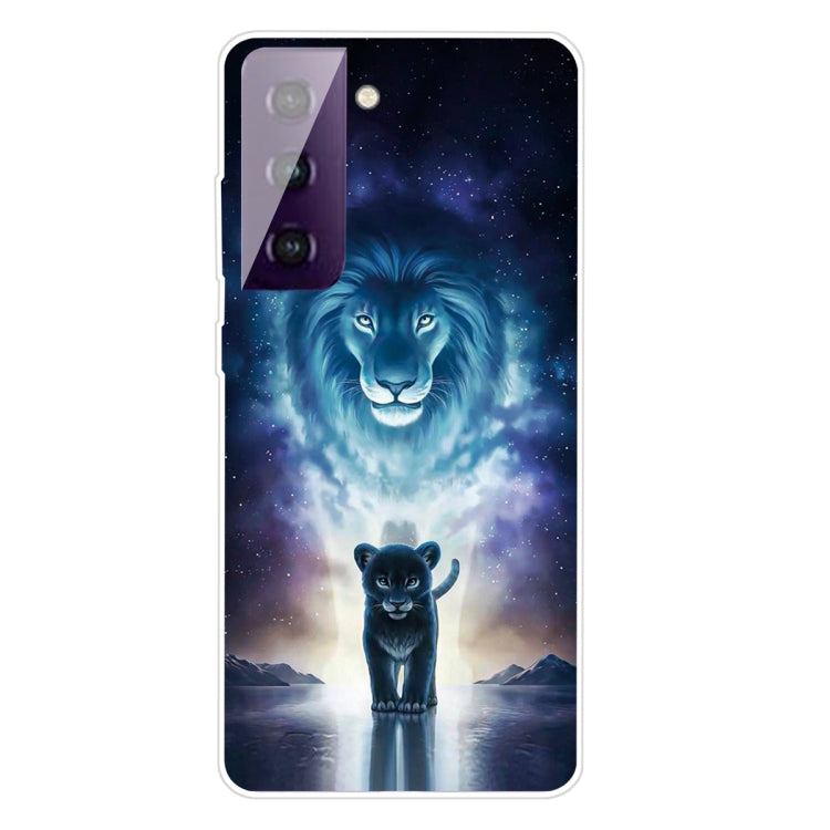 For Samsung Galaxy S21+ 5G Colored Drawing Pattern Highly Transparent TPU Protective Case