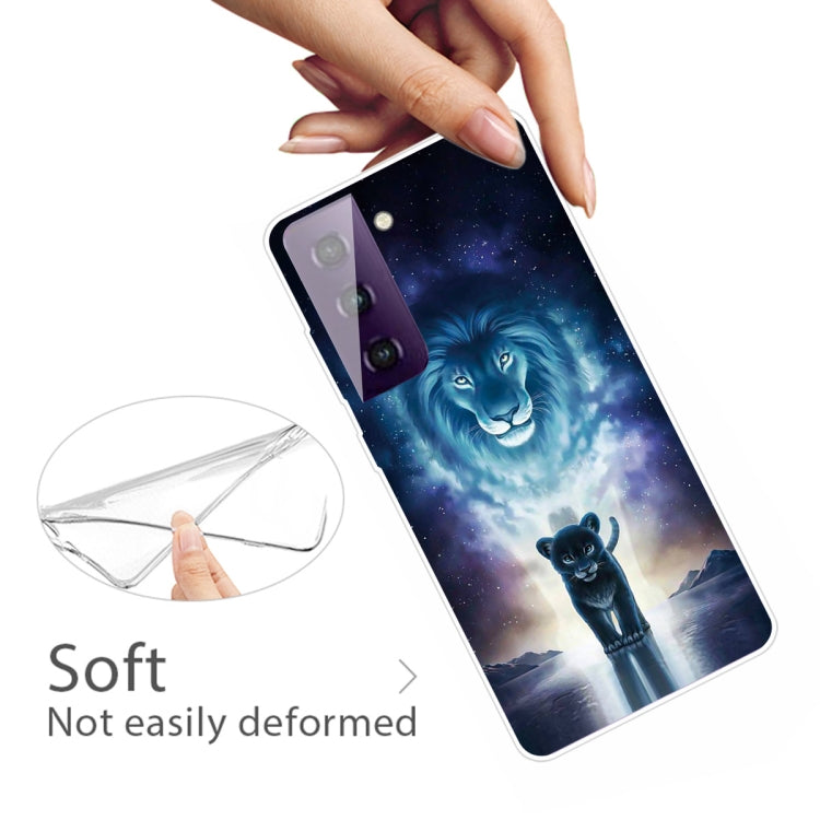 For Samsung Galaxy S21+ 5G Colored Drawing Pattern Highly Transparent TPU Protective Case