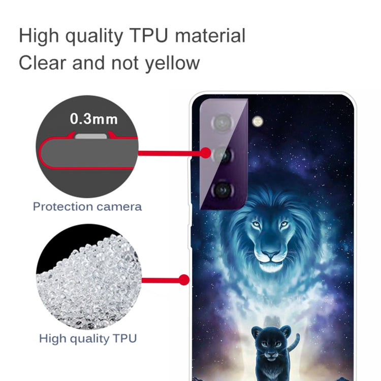 For Samsung Galaxy S21+ 5G Colored Drawing Pattern Highly Transparent TPU Protective Case