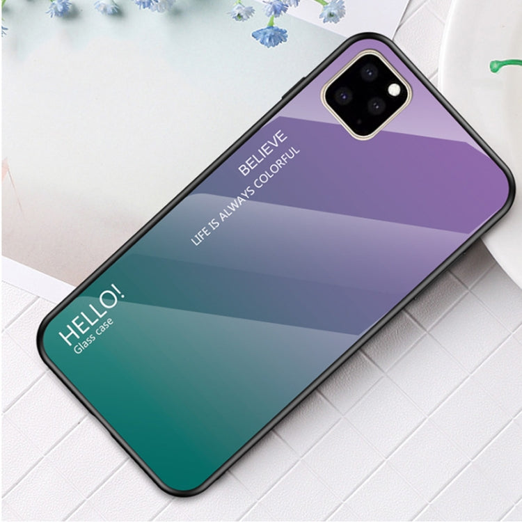 For iPhone 11 Pro Gradient Color Glass Case