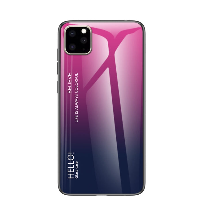 For iPhone 11 Pro Max Gradient Color Glass Case