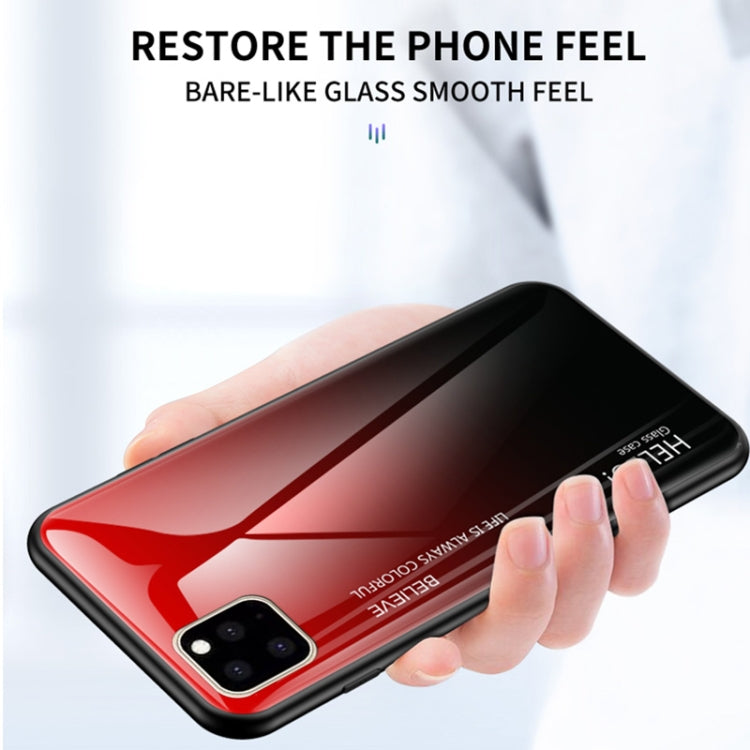 For iPhone 11 Pro Max Gradient Color Glass Case