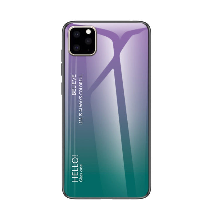 For iPhone 11 Pro Max Gradient Color Glass Case