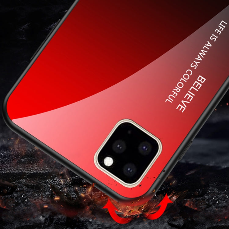For iPhone 11 Gradient Color Glass Case