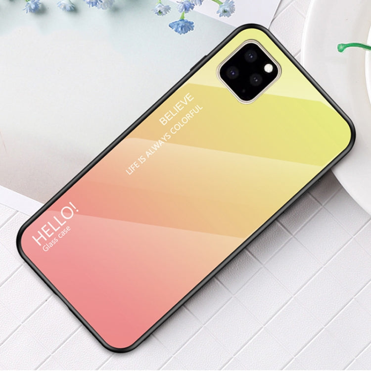 For iPhone 11 Gradient Color Glass Case