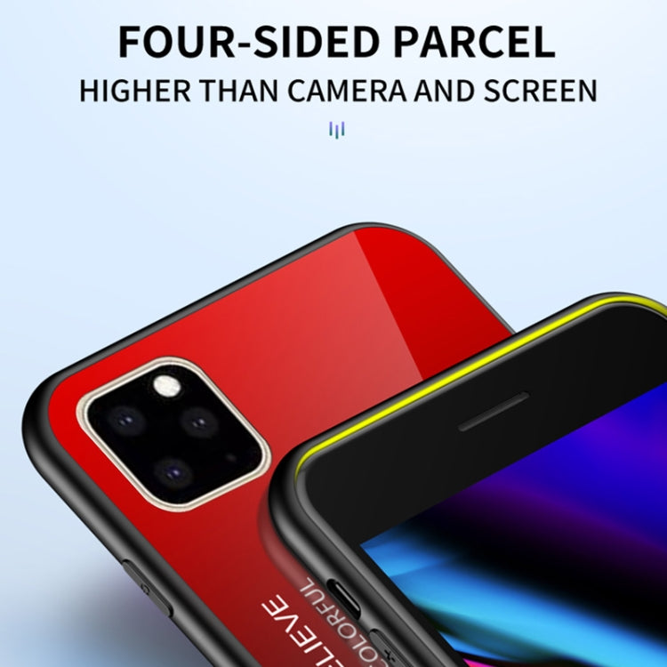 For iPhone 11 Gradient Color Glass Case
