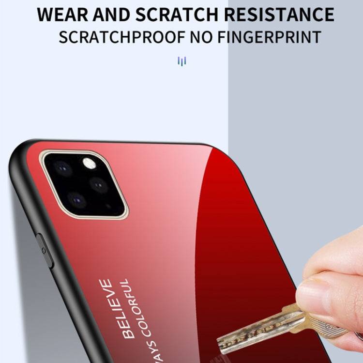 For iPhone 11 Gradient Color Glass Case
