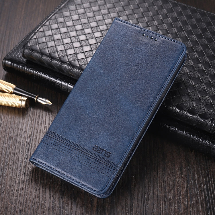 For Oppo F17 AZNS Magnetic Calf Texture Horizontal Flip Leather Case with Card Slots & Holder & Wallet