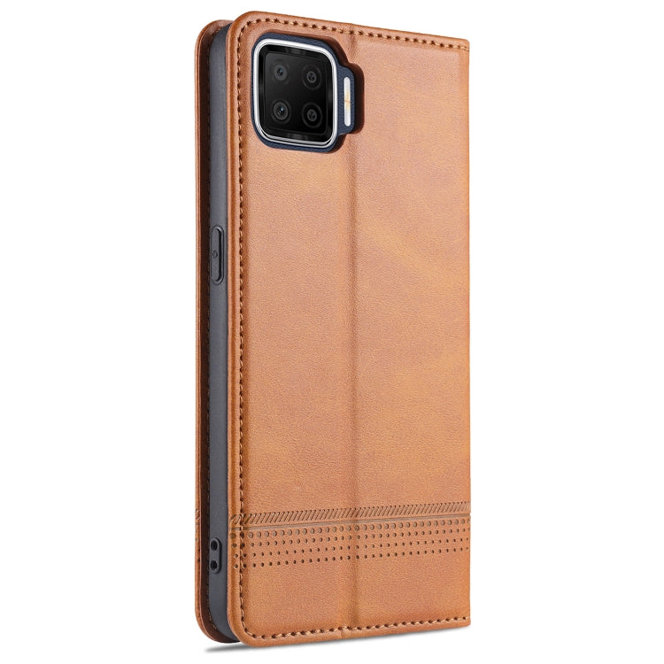 For Oppo F17 AZNS Magnetic Calf Texture Horizontal Flip Leather Case with Card Slots & Holder & Wallet