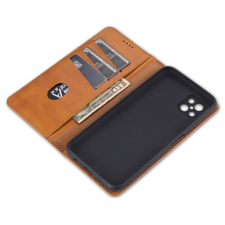 For Oppo A92s AZNS Magnetic Calf Texture Horizontal Flip Leather Case with Card Slots & Holder & Wallet