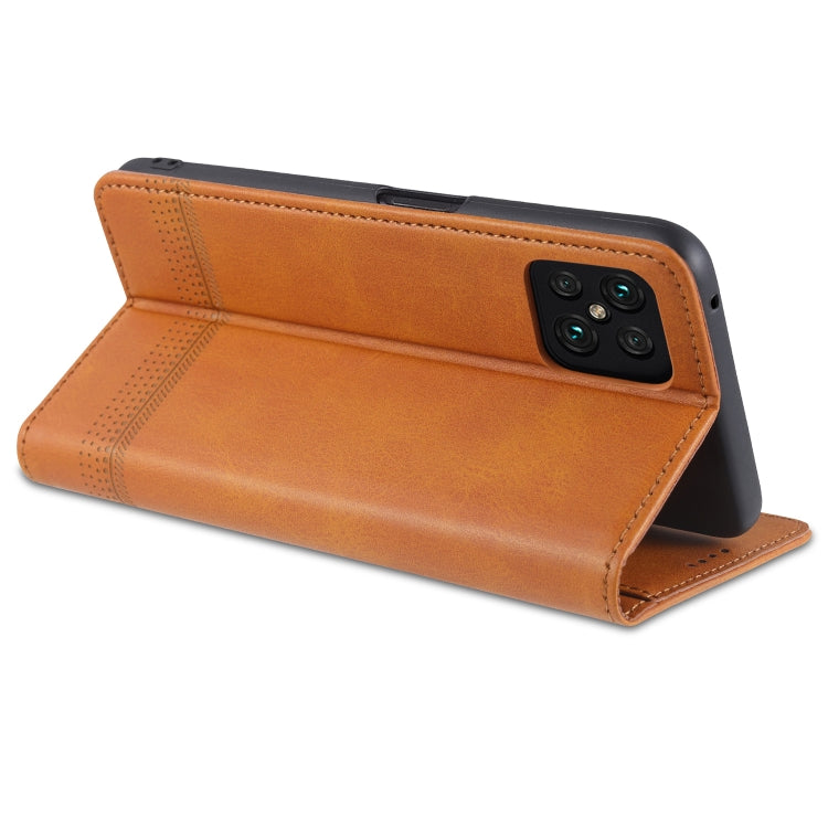 For Oppo A92s AZNS Magnetic Calf Texture Horizontal Flip Leather Case with Card Slots & Holder & Wallet