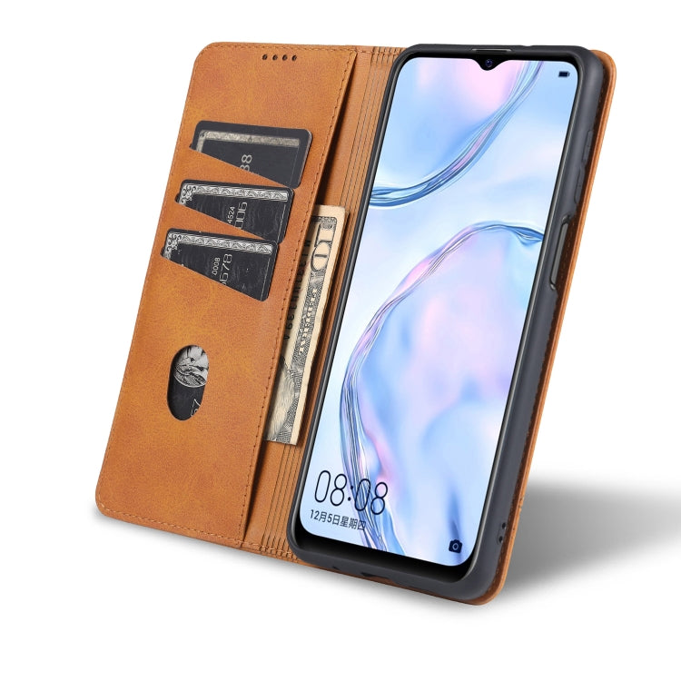 For Xiaomi Redmi Note 9 AZNS Magnetic Calf Texture Horizontal Flip Leather Case with Card Slots & Holder & Wallet