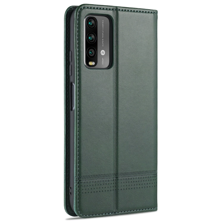 For Xiaomi Redmi Note 9 AZNS Magnetic Calf Texture Horizontal Flip Leather Case with Card Slots & Holder & Wallet