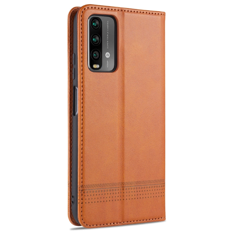 For Xiaomi Redmi Note 9 AZNS Magnetic Calf Texture Horizontal Flip Leather Case with Card Slots & Holder & Wallet