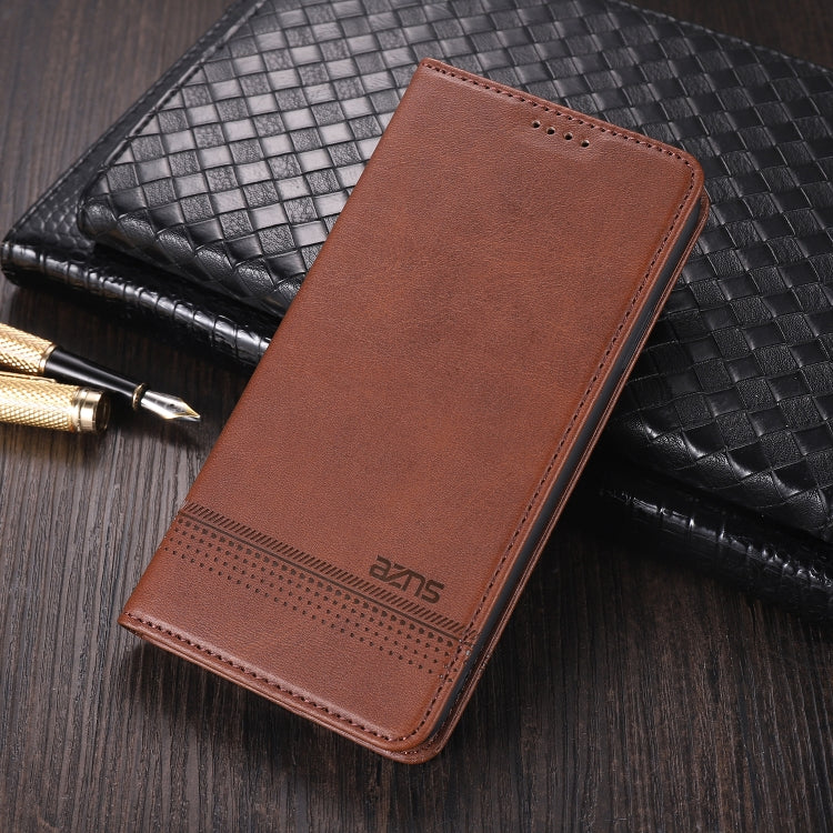 For Xiaomi Redmi Note 9 AZNS Magnetic Calf Texture Horizontal Flip Leather Case with Card Slots & Holder & Wallet