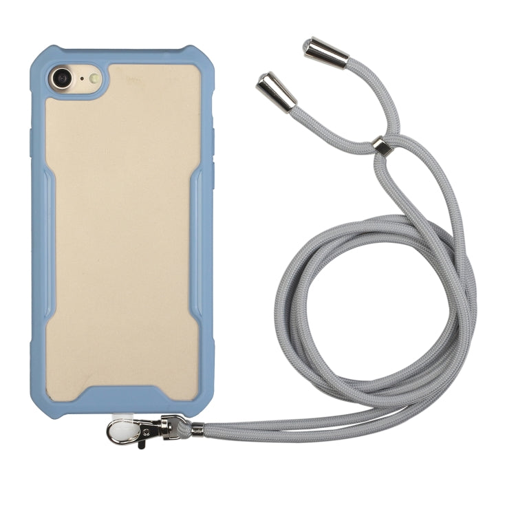 For iPhone SE 2022 / SE 2020 / 8 / 7 Acrylic + Color TPU Shockproof Case with Neck Lanyard