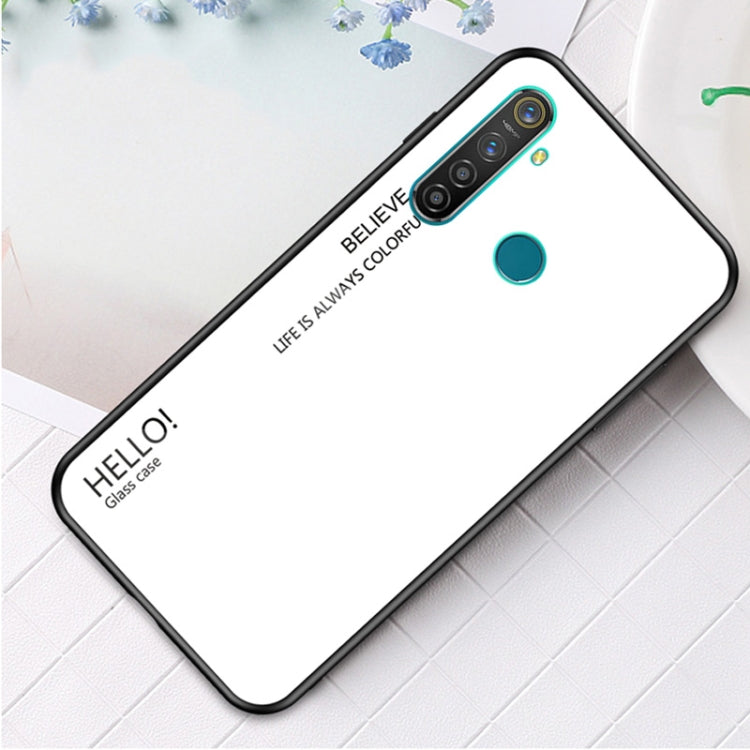 For OPPO Realme 5 Pro Gradient Color Glass Case