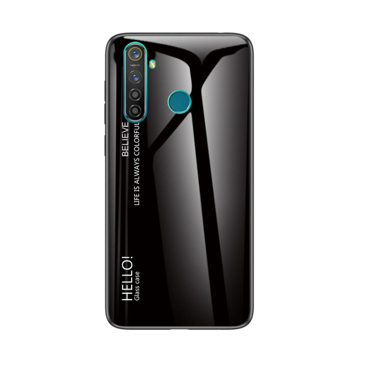 For OPPO Realme 5 Pro Gradient Color Glass Case